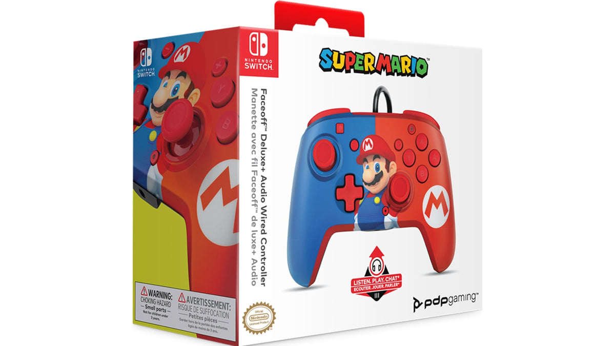 Faceoff Deluxe+ Audio Wired Controller: Power Pose Mario™ — 7