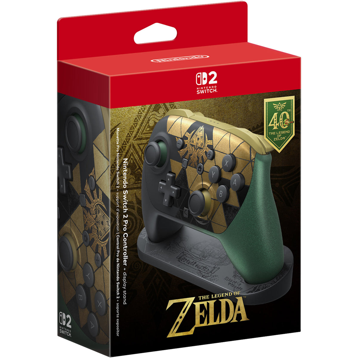 Nintendo Switch™ 2 Pro Controller + display stand – The Legend of Zelda™ – 40th Anniversary Edition
